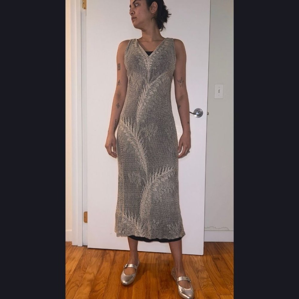 Silver Midi Dress